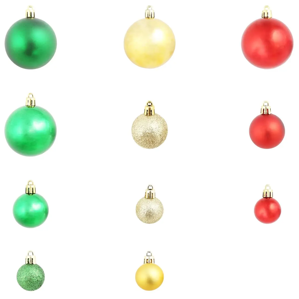 Christmas Balls Multicolour Tree Ornaments Shatterproof 100 Piece