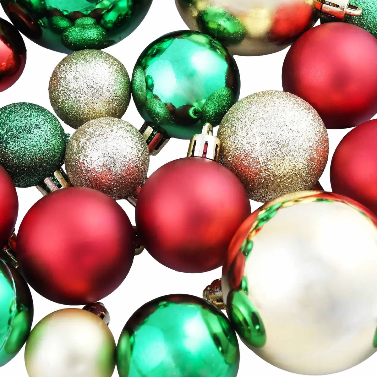 Christmas Balls Multicolour Tree Ornaments Shatterproof 100 Piece