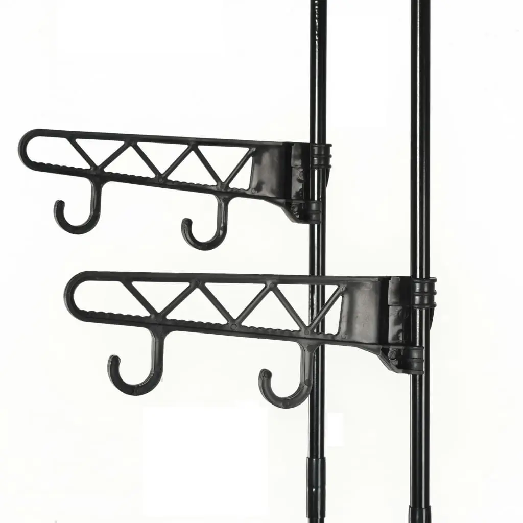 Clothes Rack Garment Storage 55 x 28.5 x 175 cm Black Steel Frame Non-Woven Fabric Shelves
