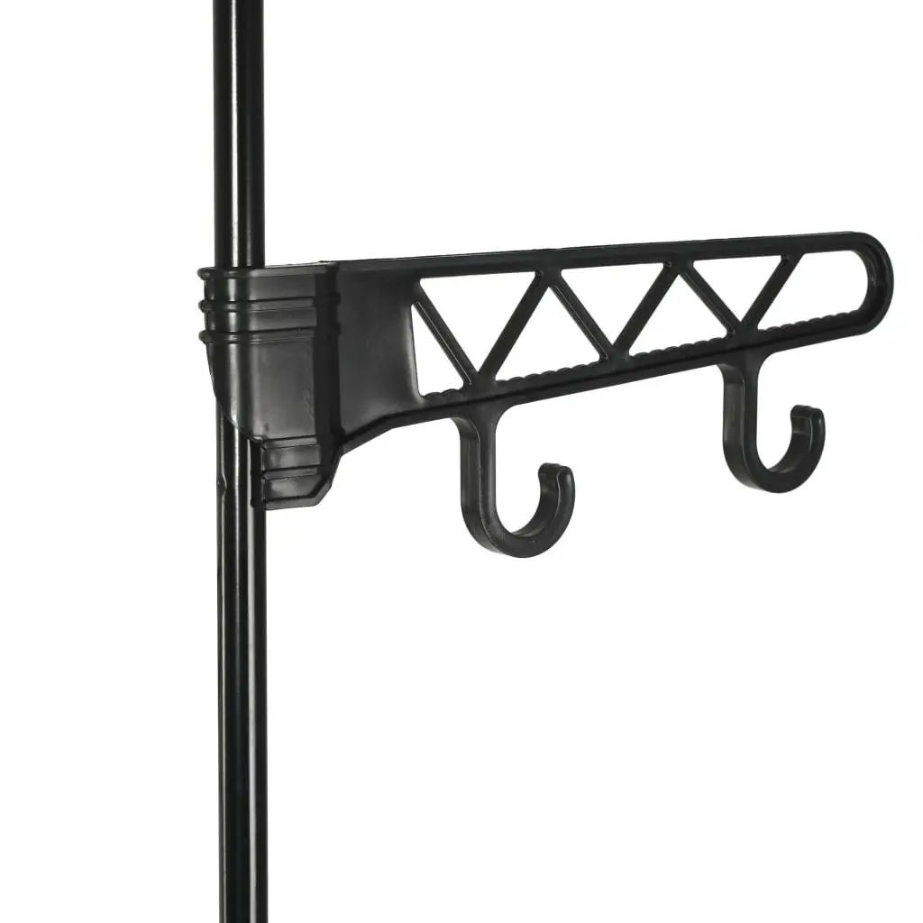 Clothes Rack Garment Storage 55 x 28.5 x 175 cm Black Steel Frame Non-Woven Fabric Shelves