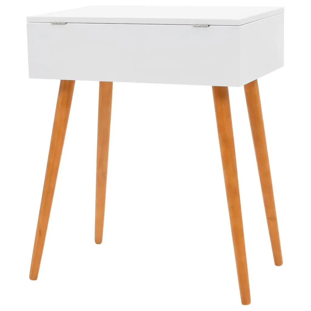 Dressing Table with Mirror Makeup Storage White MDF 60W x 40D x 75H cm