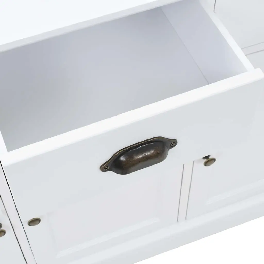 Sideboard Storage Cabinet Living Room 3 Door White