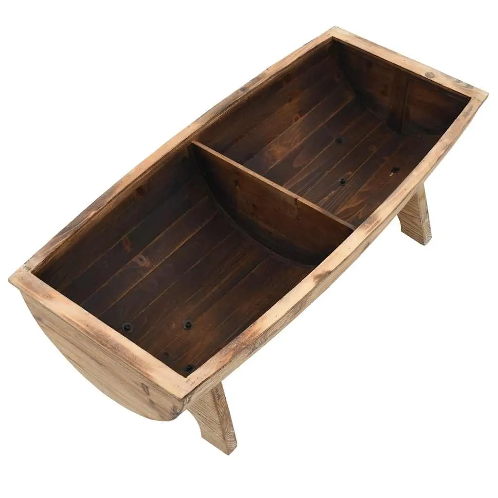 Storage Bench 103x51x44 cm Solid Wood Fabric Seat Barrel Shape Rustic Entryway