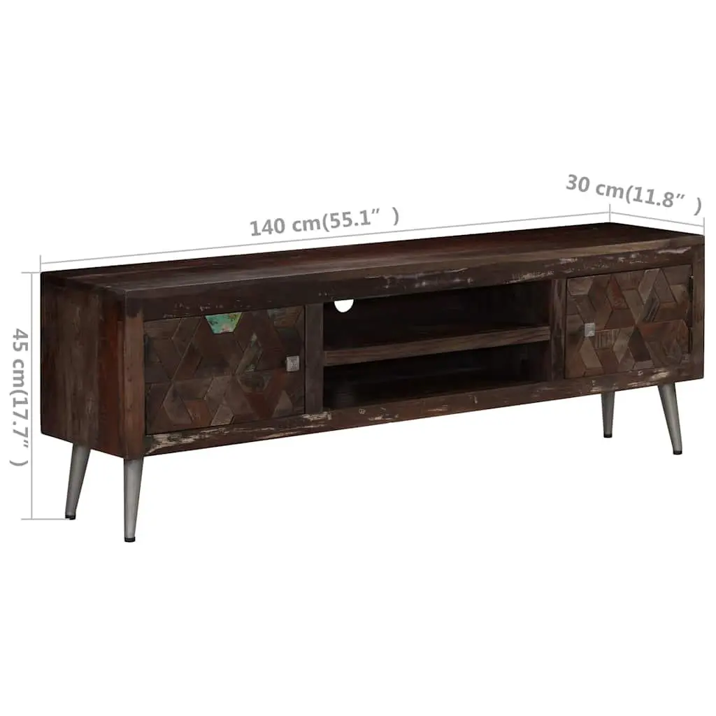 Brown Solid Wood TV Cabinet for Easy Storage