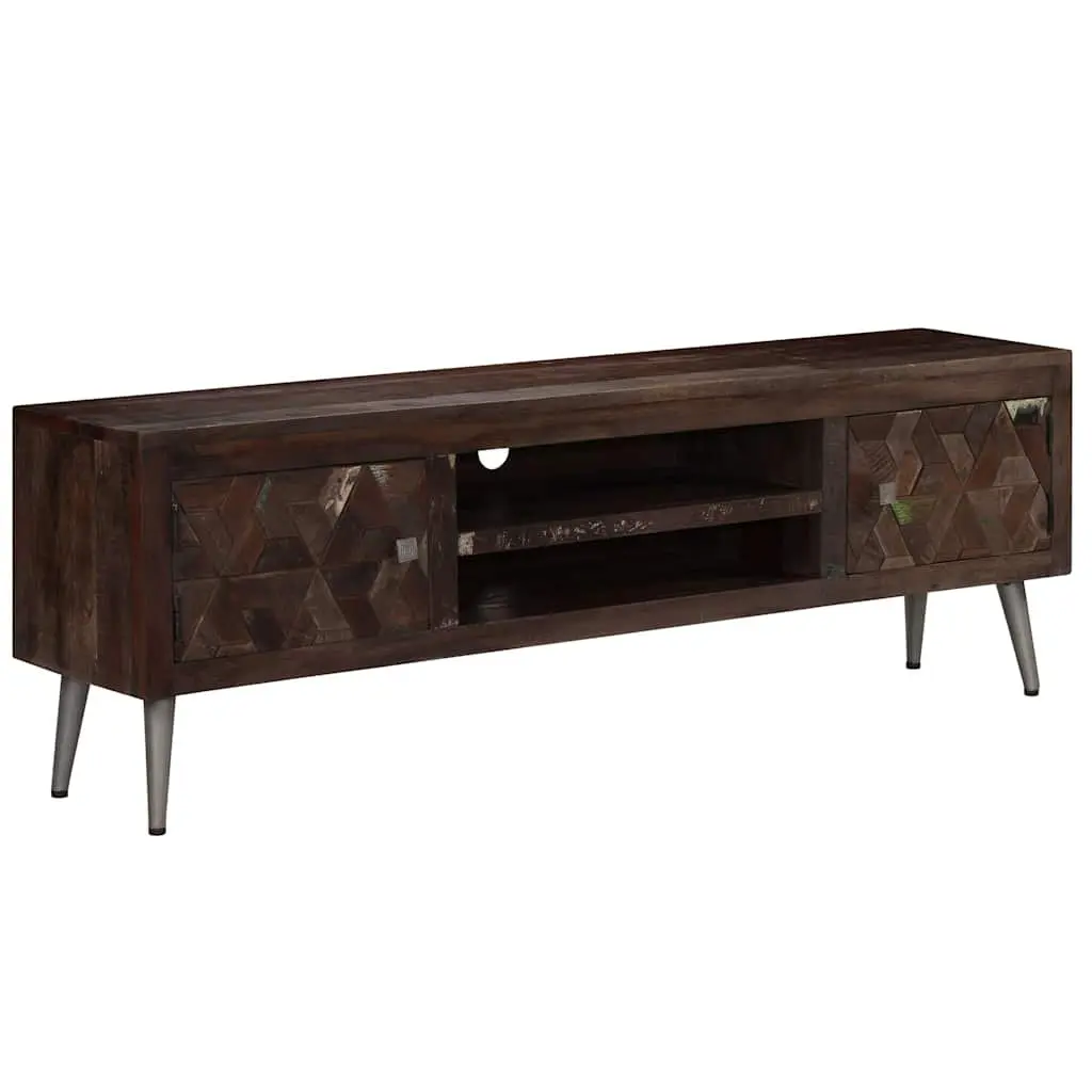 Brown Solid Wood TV Cabinet for Easy Storage