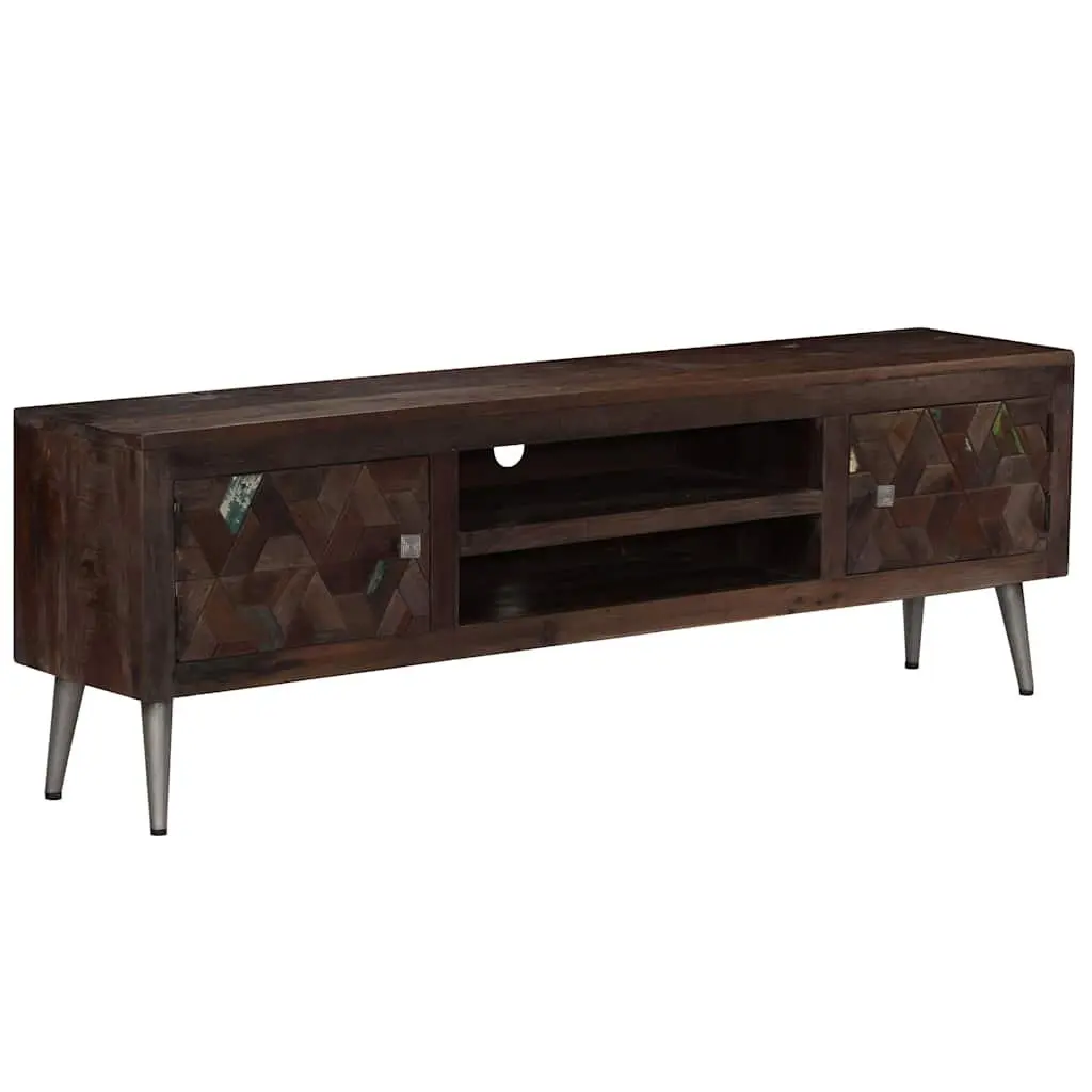 Brown Solid Wood TV Cabinet for Easy Storage