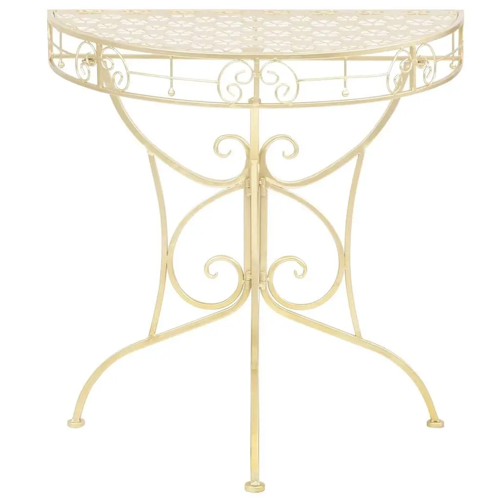 Half Round Side Table with Vintage Charm