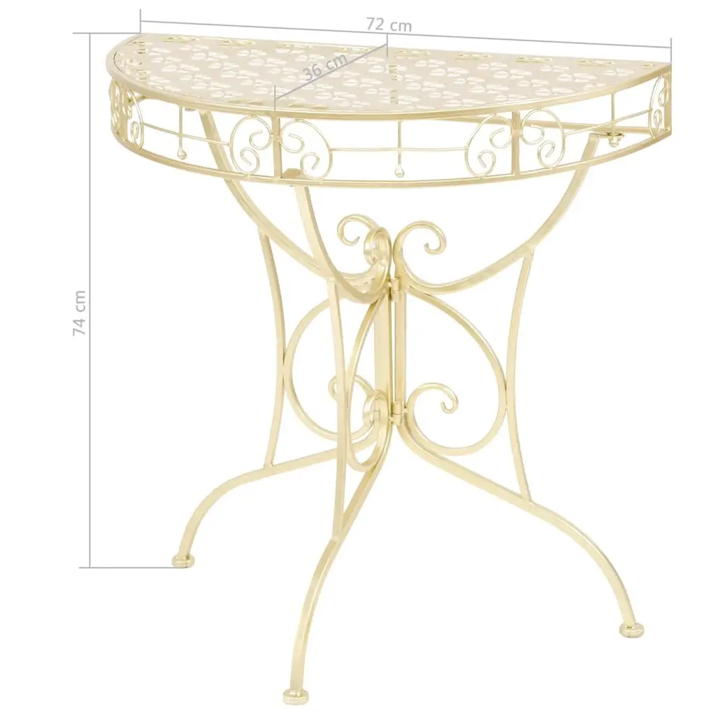 Half Round Side Table with Vintage Charm