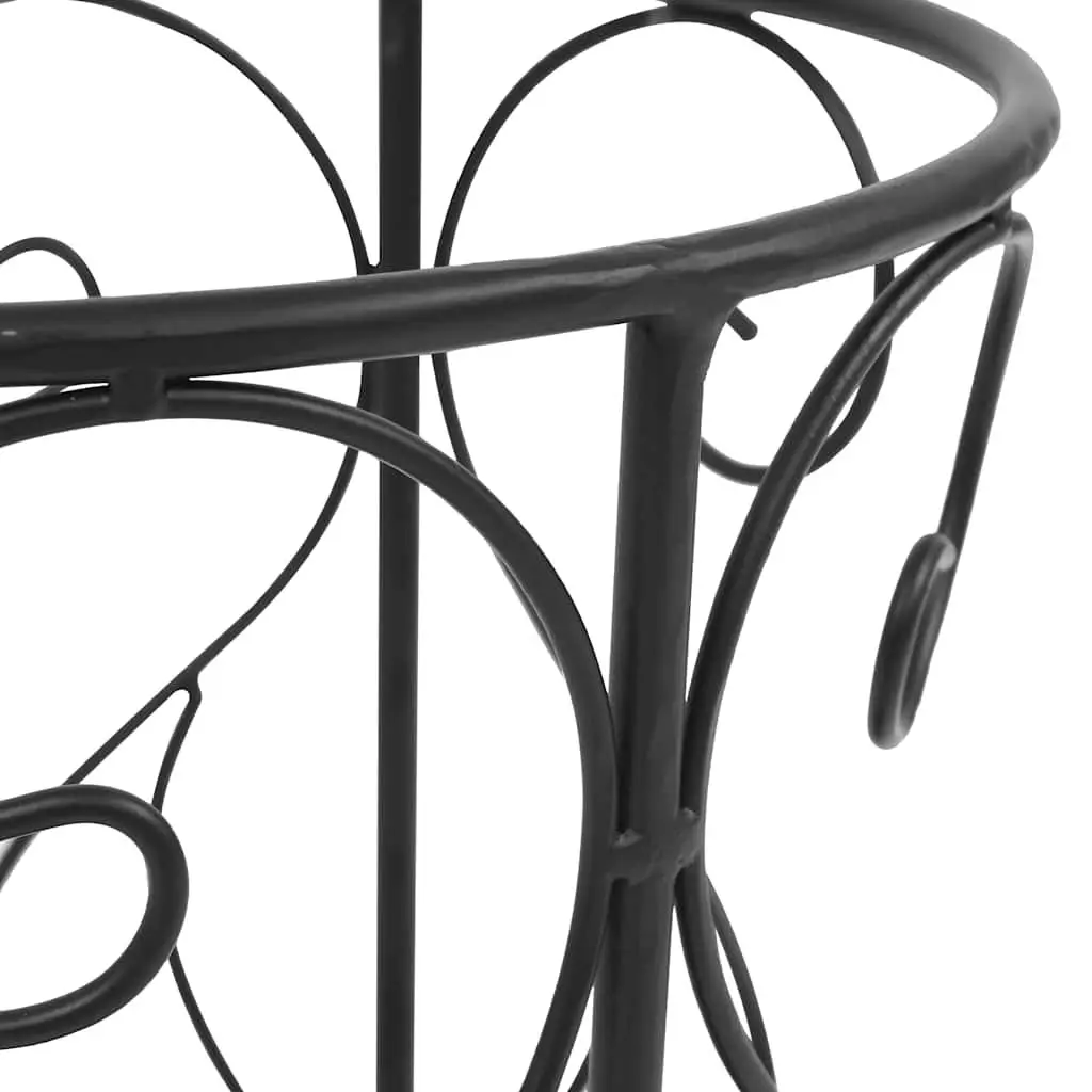 Umbrella Stand Metal Vintage Style Holder with Drip Tray 26 x 46 cm Black
