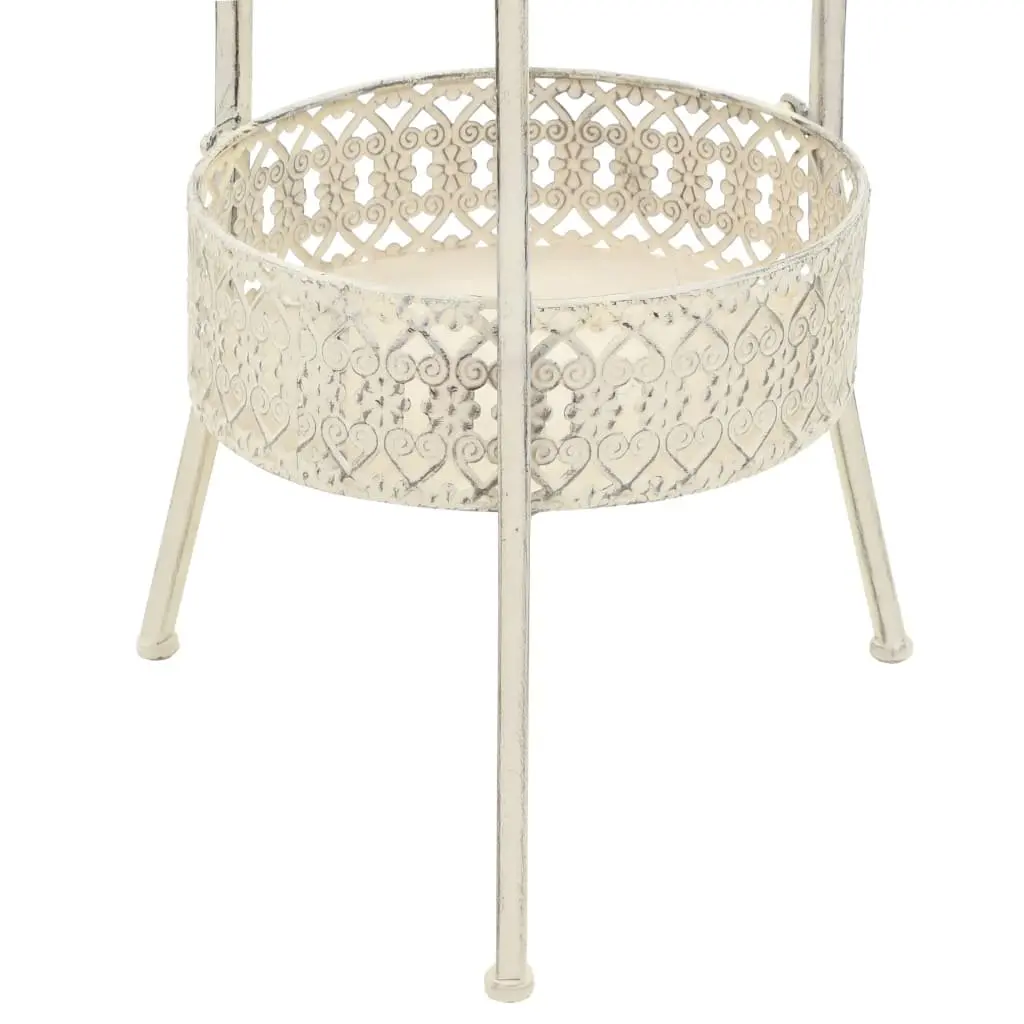 Bistro Table Round Metal Vintage Style Kitchen Dining Room Furniture White