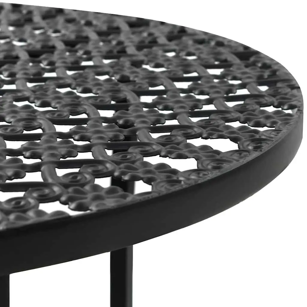 Bistro Table Outdoor Dining 40x70 cm Black Metal Antique Style