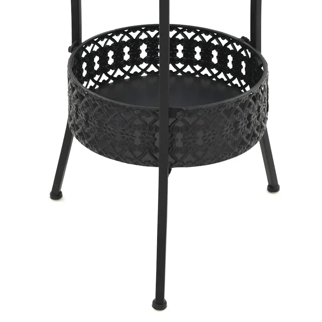 Bistro Table Outdoor Dining 40x70 cm Black Metal Antique Style