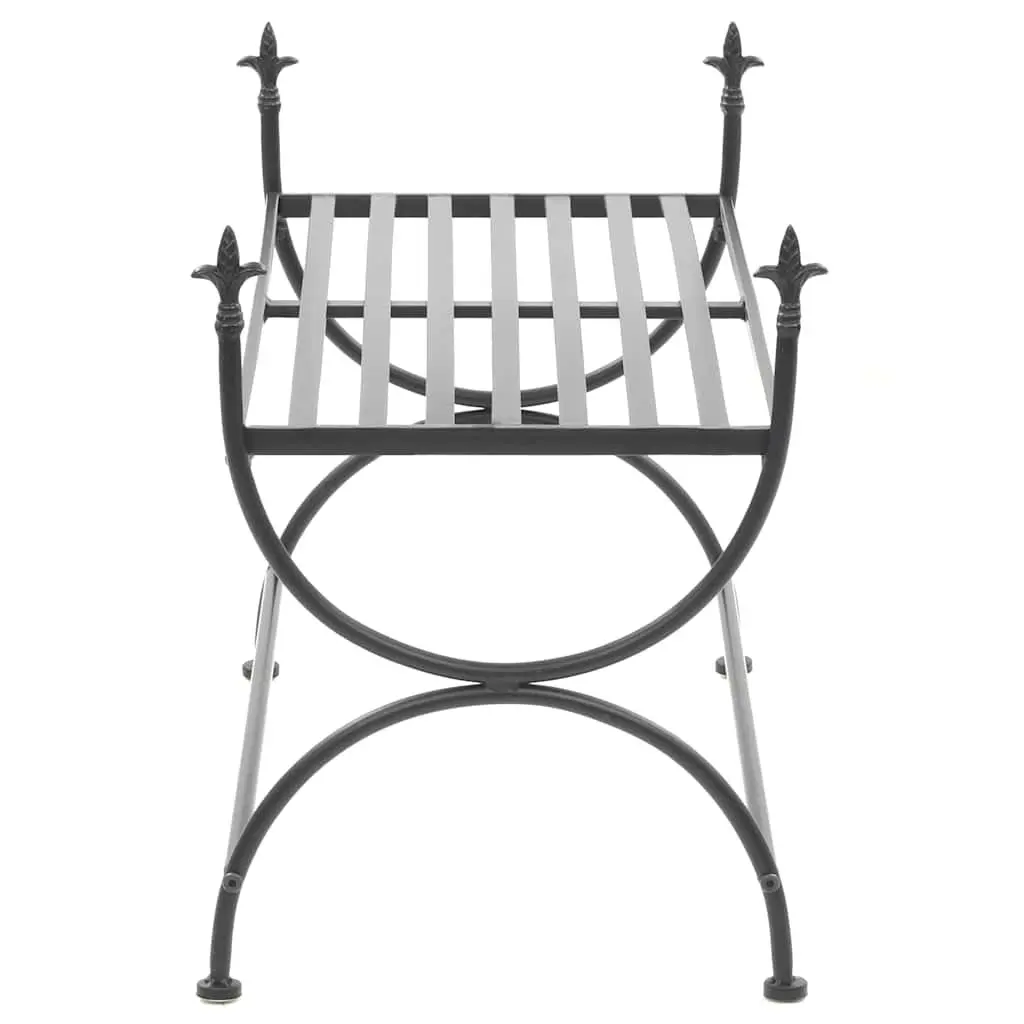 Metal Bench Vintage Style Kitchen Dining Room Furniture Black