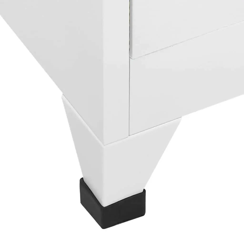 Metal Locker Cabinet 18 Compartments Lockable Doors Storage Grey 90W x 40D x 180H cm