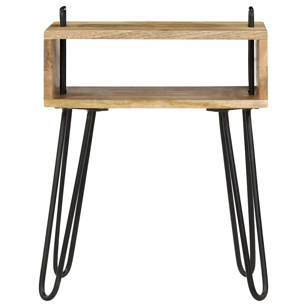 Bedside Table Solid Wood 40x34x47 cm Brown Nightstand Storage Shelf Bedroom