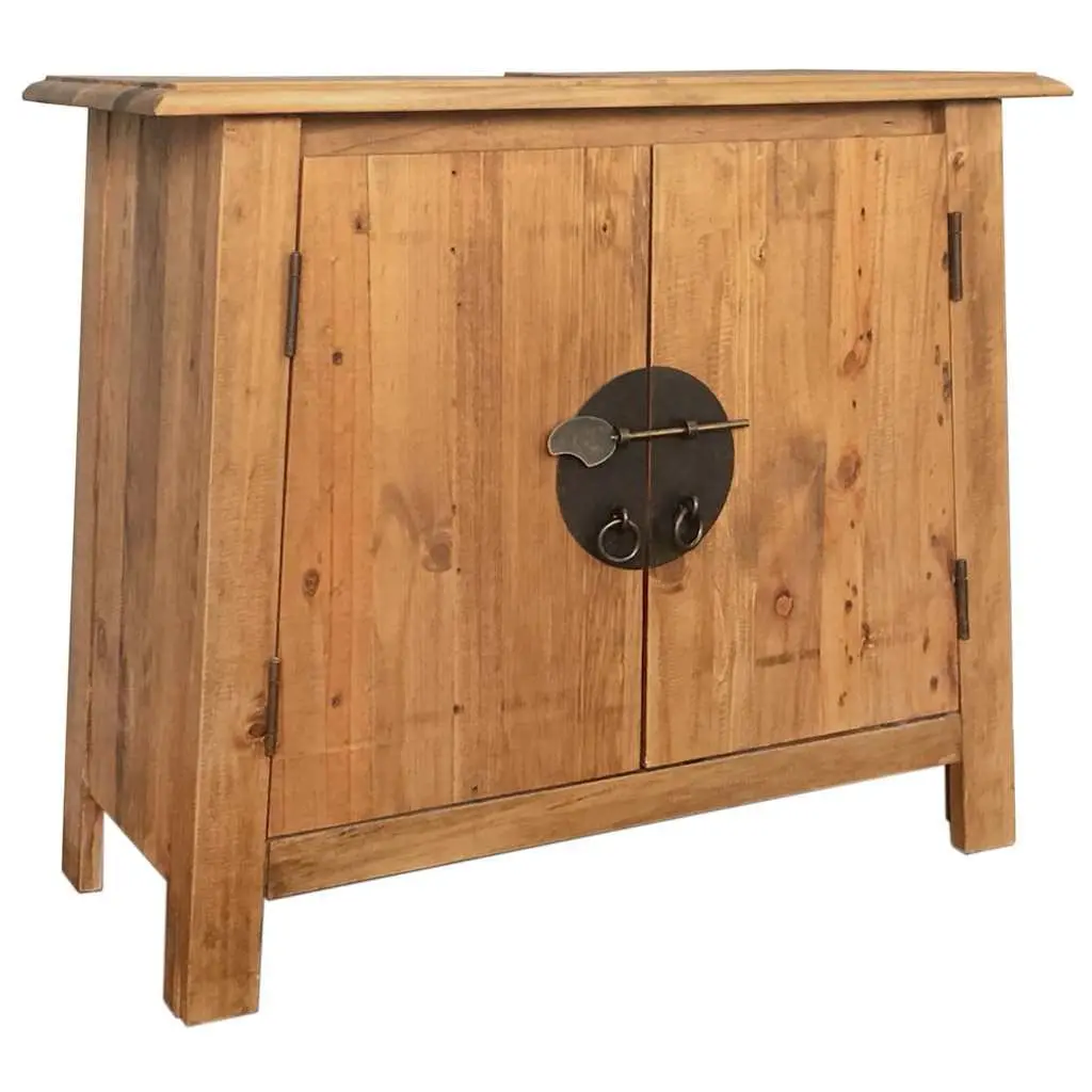 Bathroom Vanity Cabinet Retro Washbasin Storage Unit 70W x 32D x 63H cm Brown Solid Pinewood