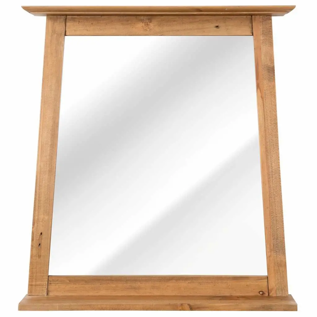 Bathroom Set Vanity Cabinet Mirror Retro Style Brown Wooden