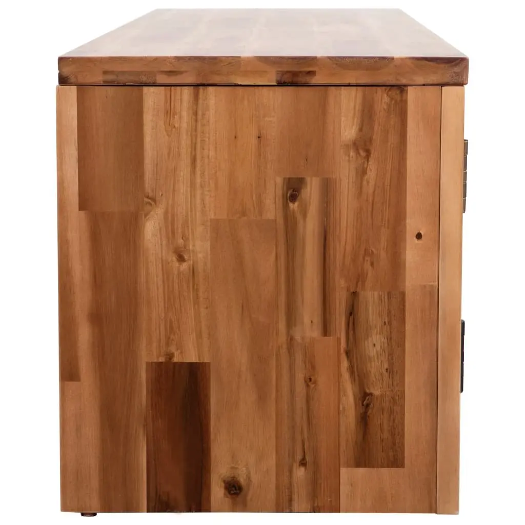 TV Cabinet Solid Acacia Wood Storage Unit 120x35x40cm Brown