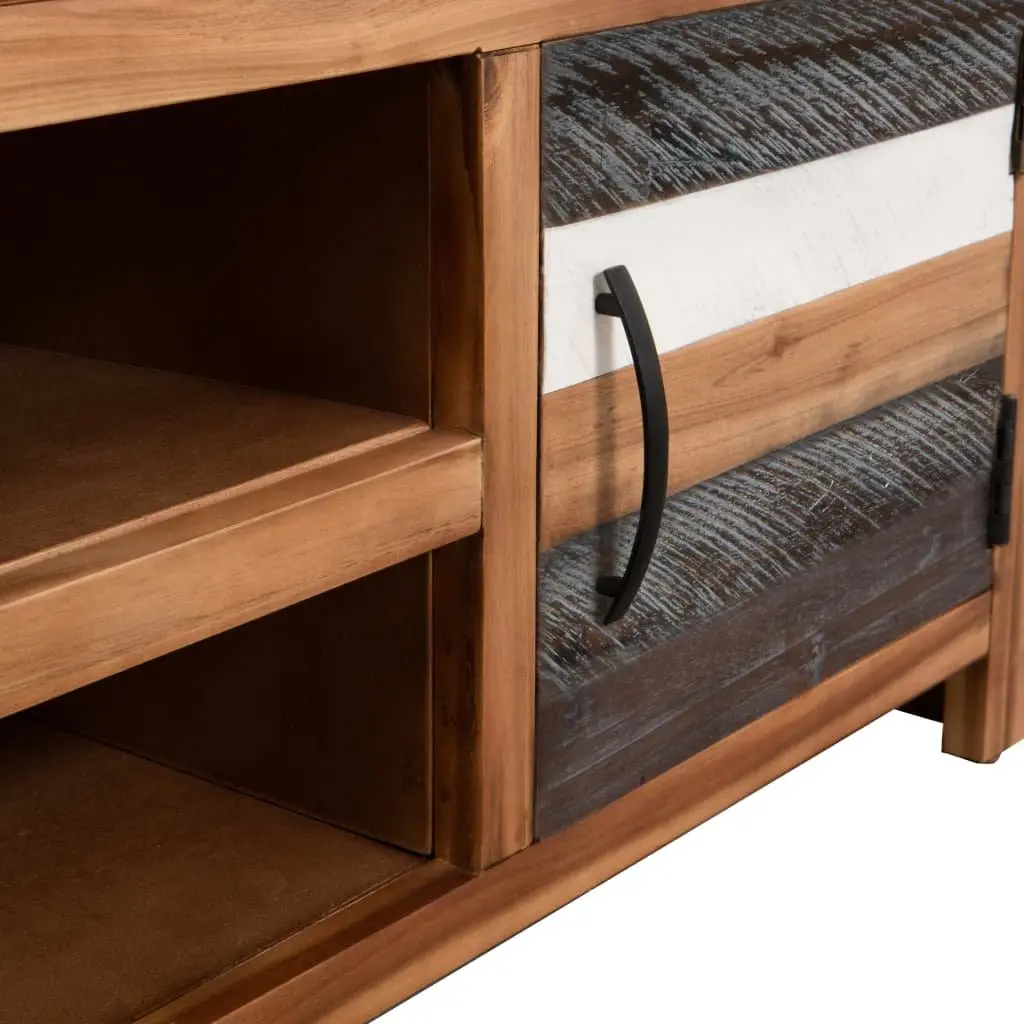 TV Cabinet Solid Acacia Wood Storage Unit 120x35x40cm Brown