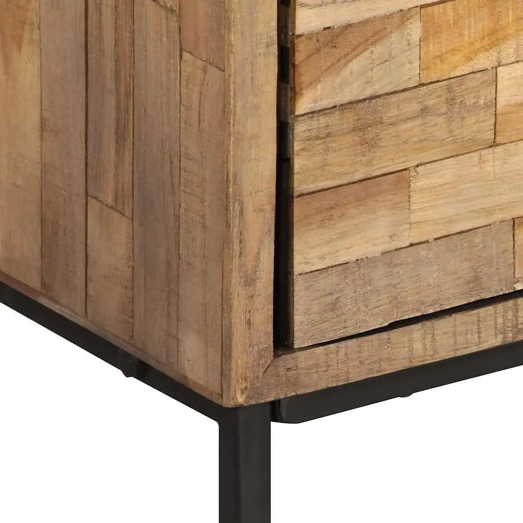 Reclaimed Teak Wood Sideboard Cabinet Storage 60 x 30 x 75 cm Brown Rustic Handmade