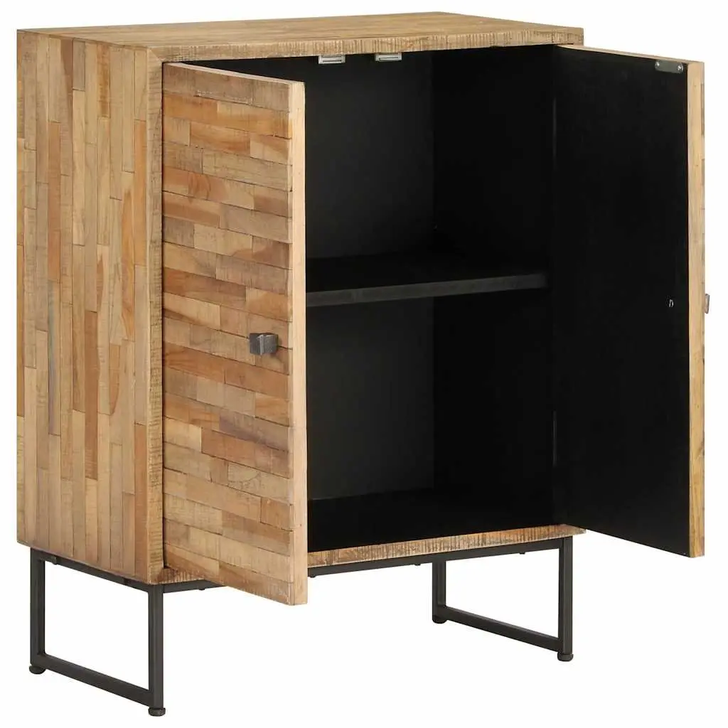 Reclaimed Teak Wood Sideboard Cabinet Storage 60 x 30 x 75 cm Brown Rustic Handmade