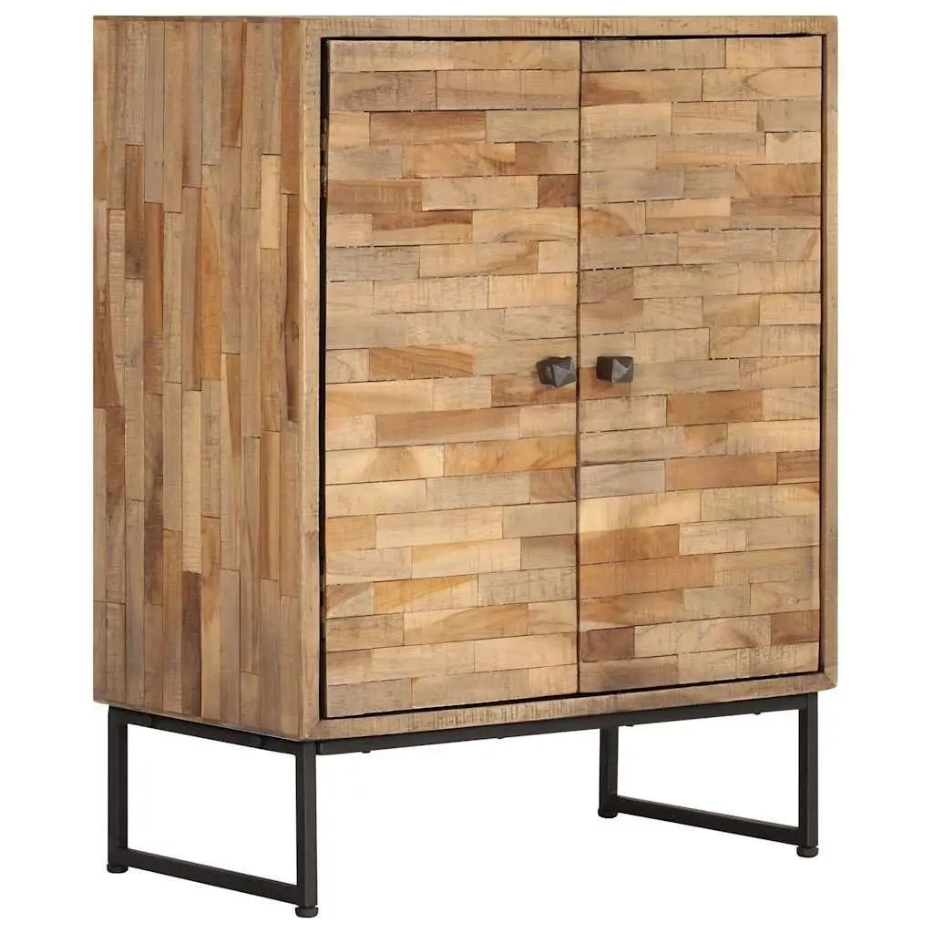 Reclaimed Teak Wood Sideboard Cabinet Storage 60 x 30 x 75 cm Brown Rustic Handmade