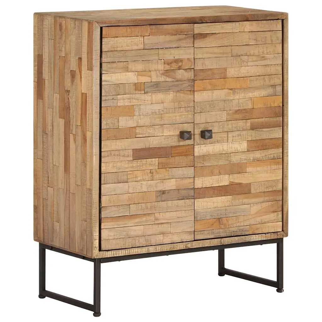 Reclaimed Teak Wood Sideboard Cabinet Storage 60 x 30 x 75 cm Brown Rustic Handmade