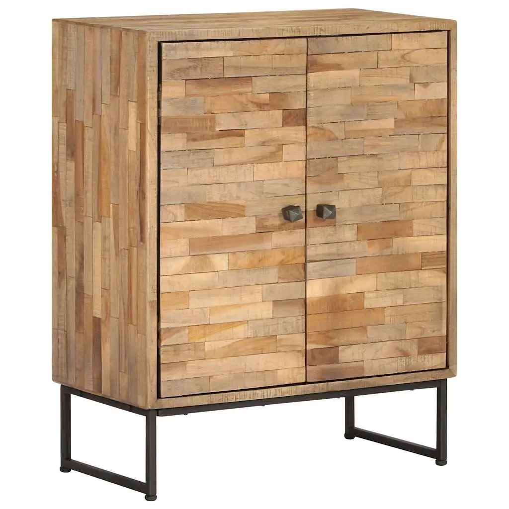 Reclaimed Teak Wood Sideboard Cabinet Storage 60 x 30 x 75 cm Brown Rustic Handmade