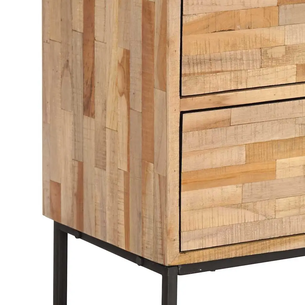 TV Cabinet Reclaimed Teak Wood Sideboard Lowboard Storage Unit Rustic Handmade