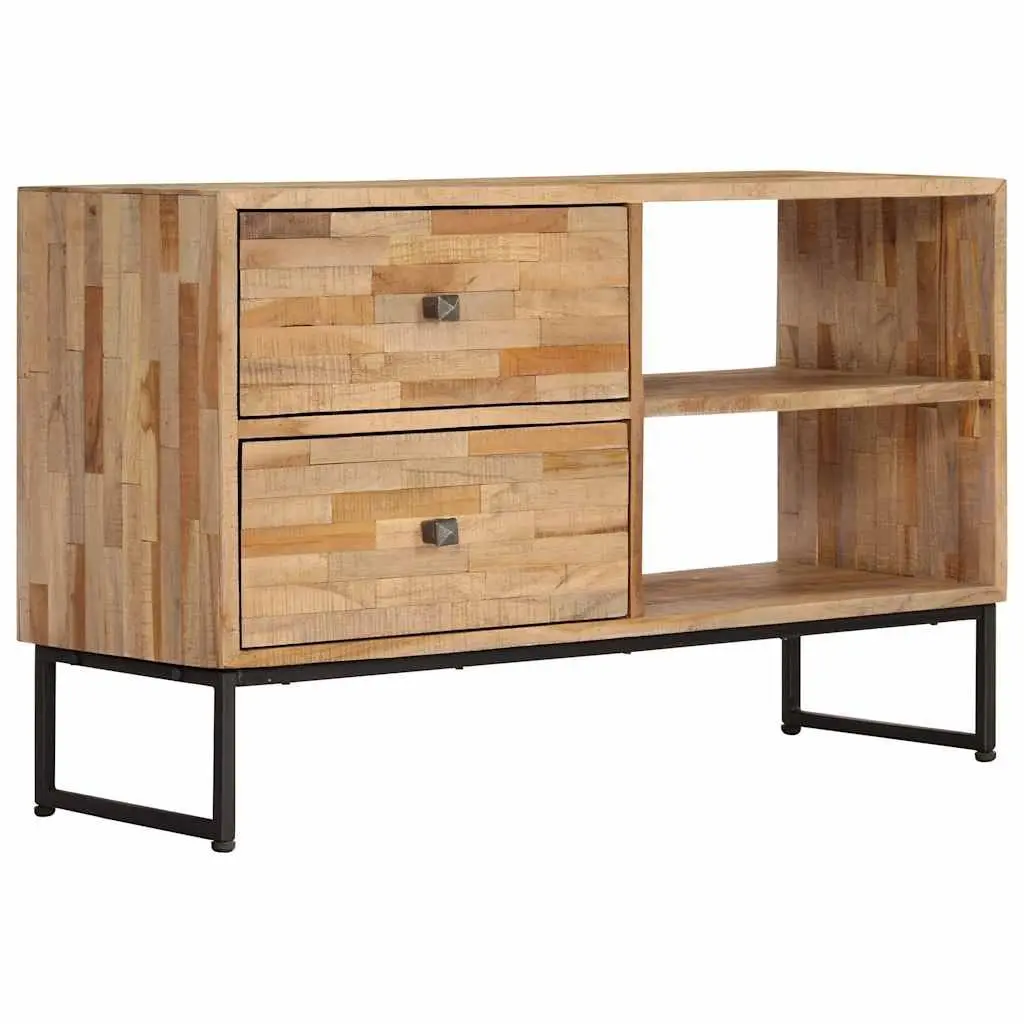TV Cabinet Reclaimed Teak Wood Sideboard Lowboard Storage Unit Rustic Handmade