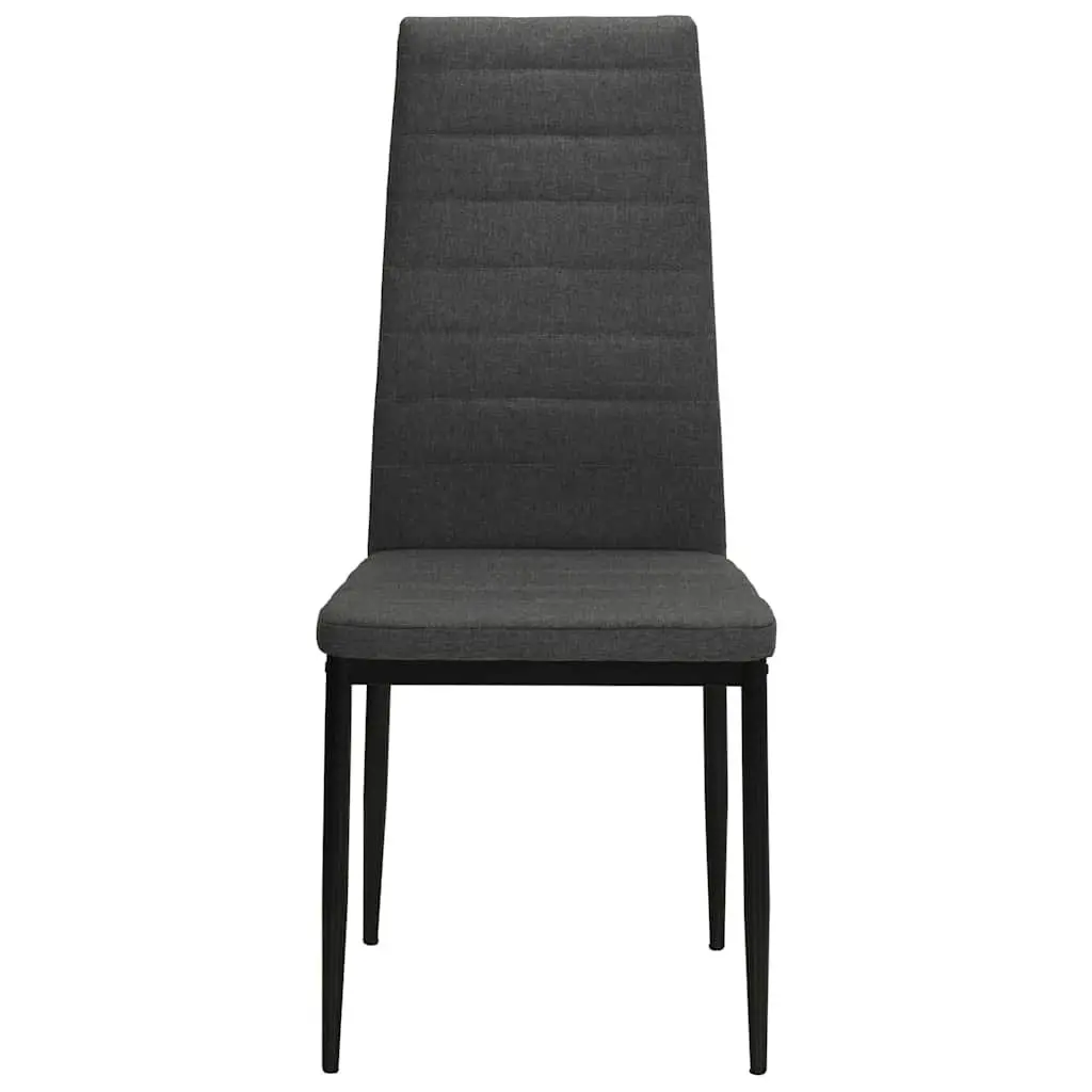 Dining Chairs Set 2 pcs Grey Fabric Kitchen Room Furniture Contemporary Design