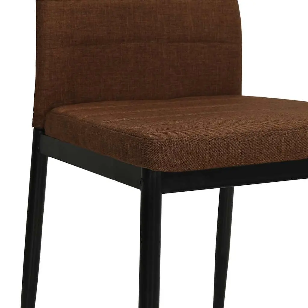 Dining Chairs Set of 2 Ergonomic Padded Brown Contemporary