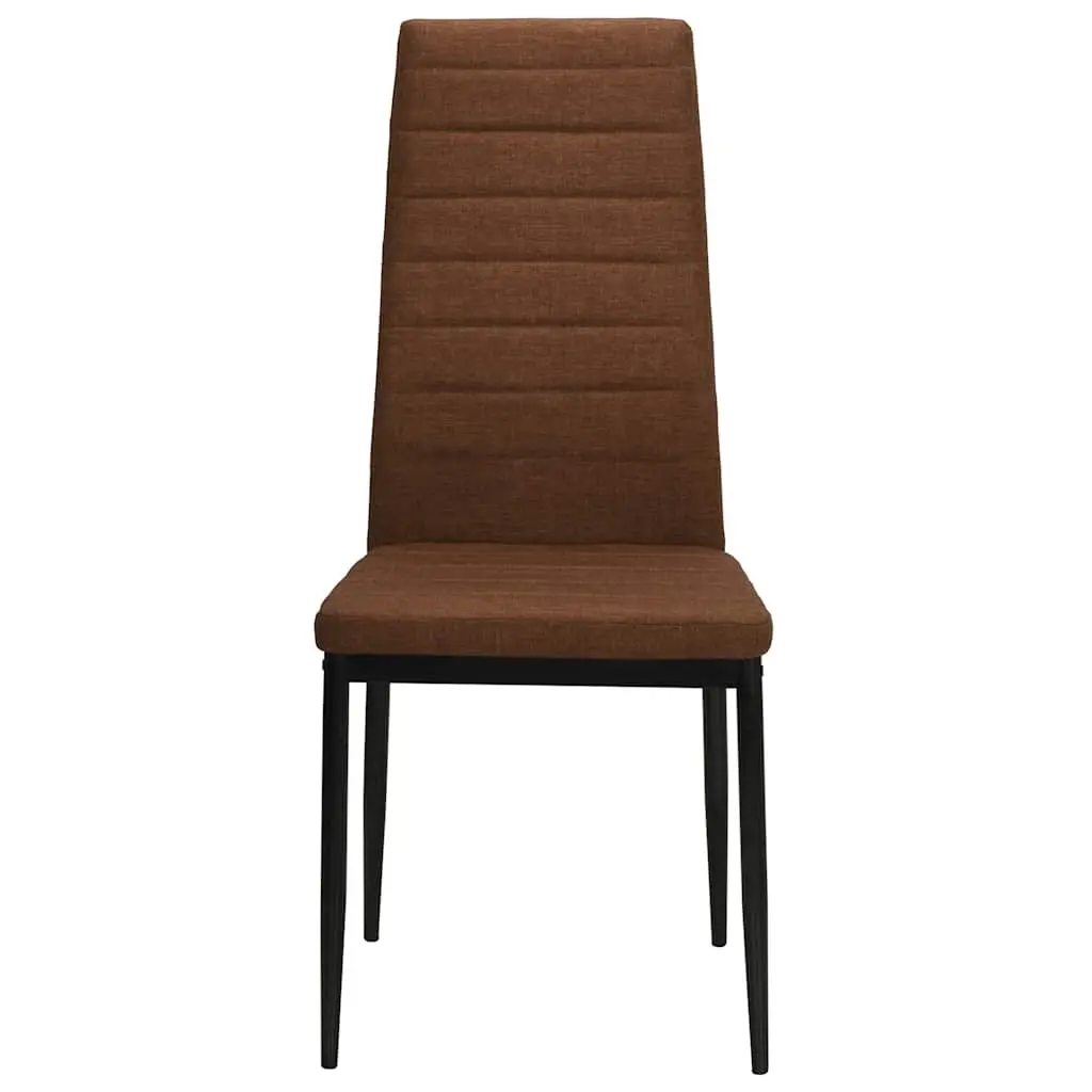 Dining Chairs Set 4 Piece Brown Upholstered Kitchen Room Seating