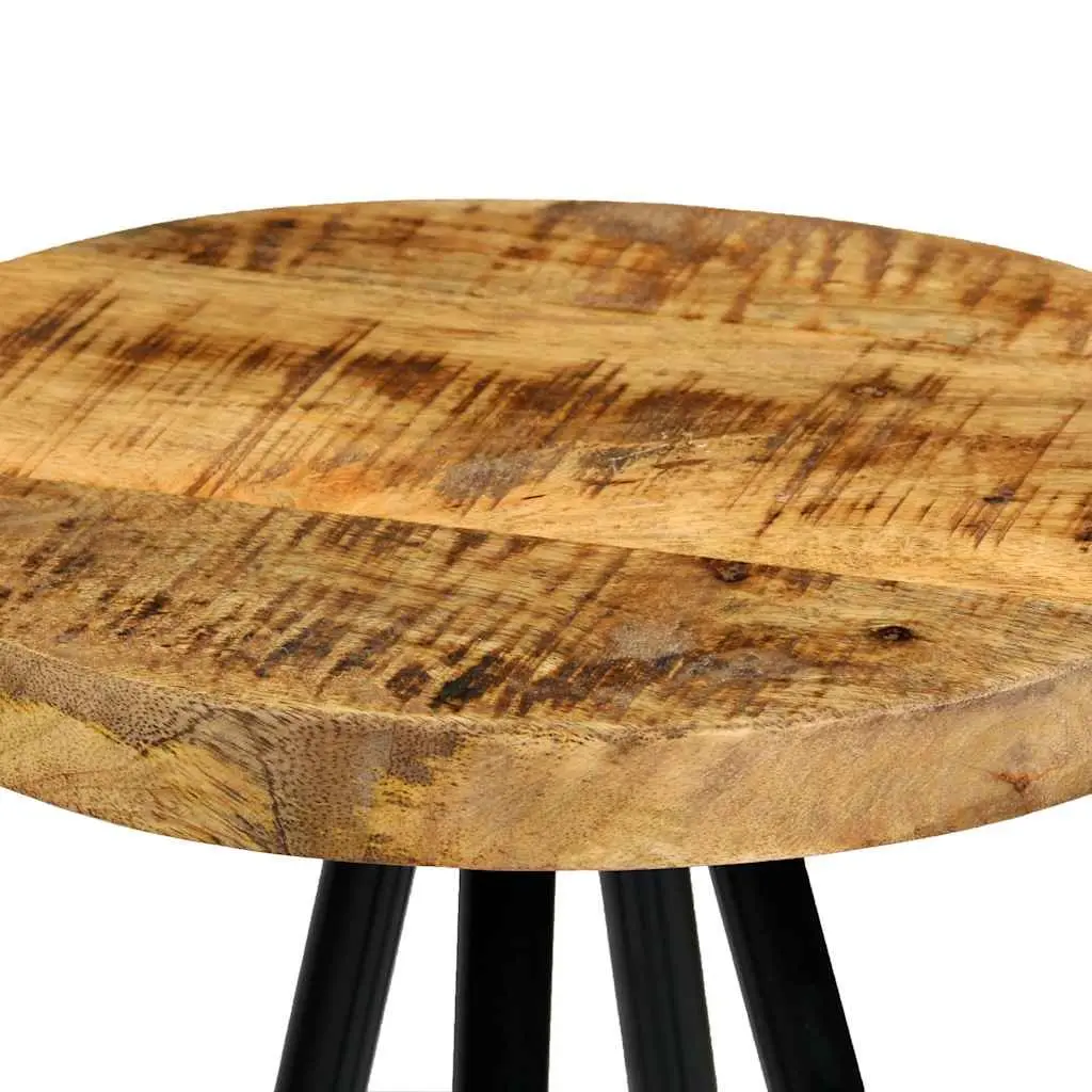 Bar Stools Solid Mango Wood Kitchen Dining Breakfast Counter 4 pcs Brown