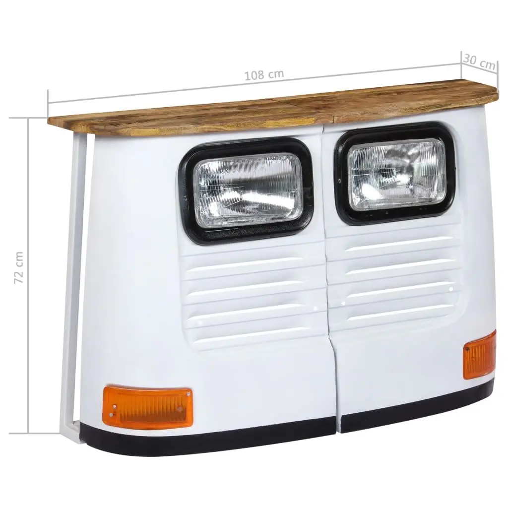 Sideboard Storage Cabinet Solid Mango Wood Industrial Rustic Style White