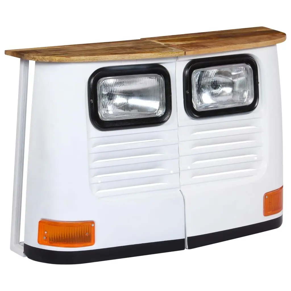 Sideboard Storage Cabinet Solid Mango Wood Industrial Rustic Style White