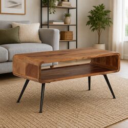 Practical and Stylish Acacia Wood Coffee Table
