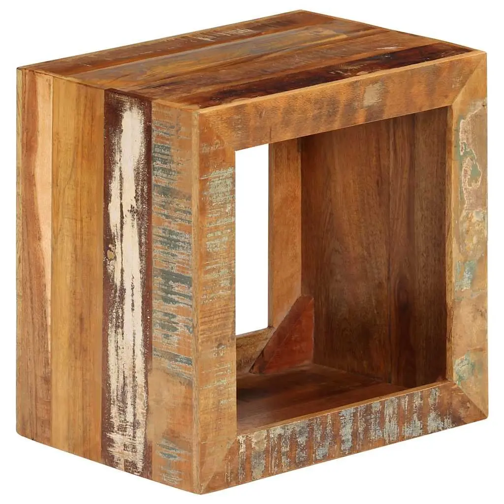 Brown Wooden Stool 40x30x40cm with Storage