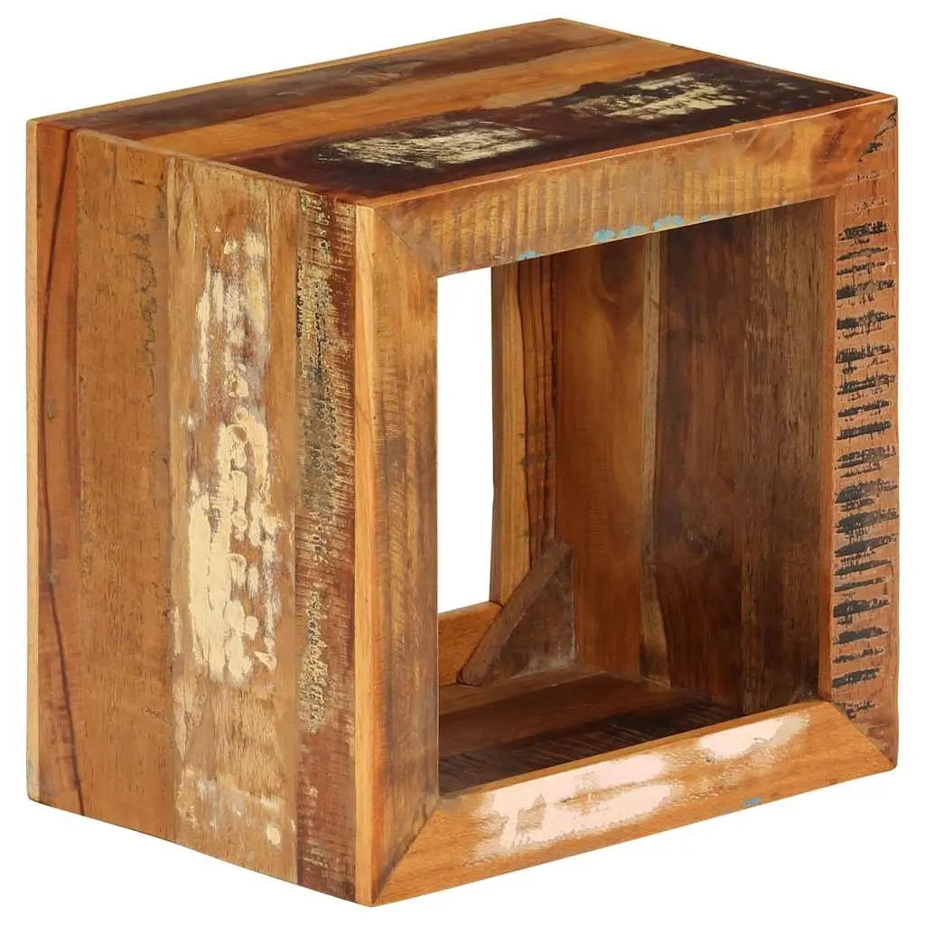 Brown Wooden Stool 40x30x40cm with Storage