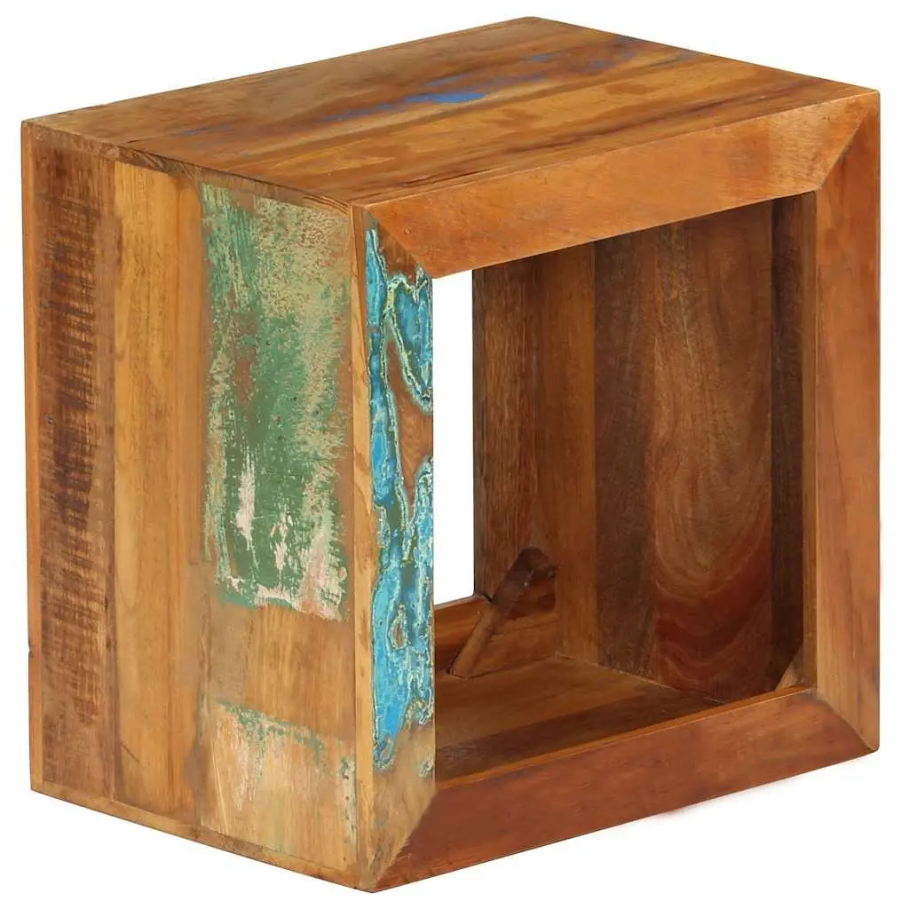 Brown Wooden Stool 40x30x40cm with Storage