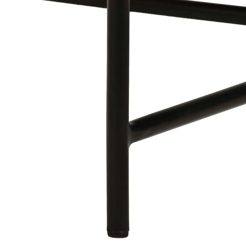 End Table Set Industrial Style Side Tables MDF Tabletop Steel Legs Gold 2 Piece