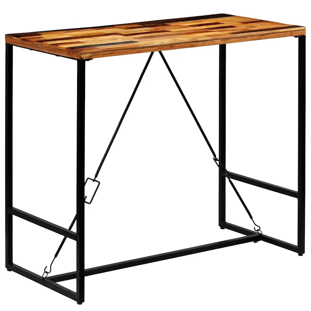 Bar Table Industrial Style Solid Reclaimed Wood Kitchen Dining Room Furniture