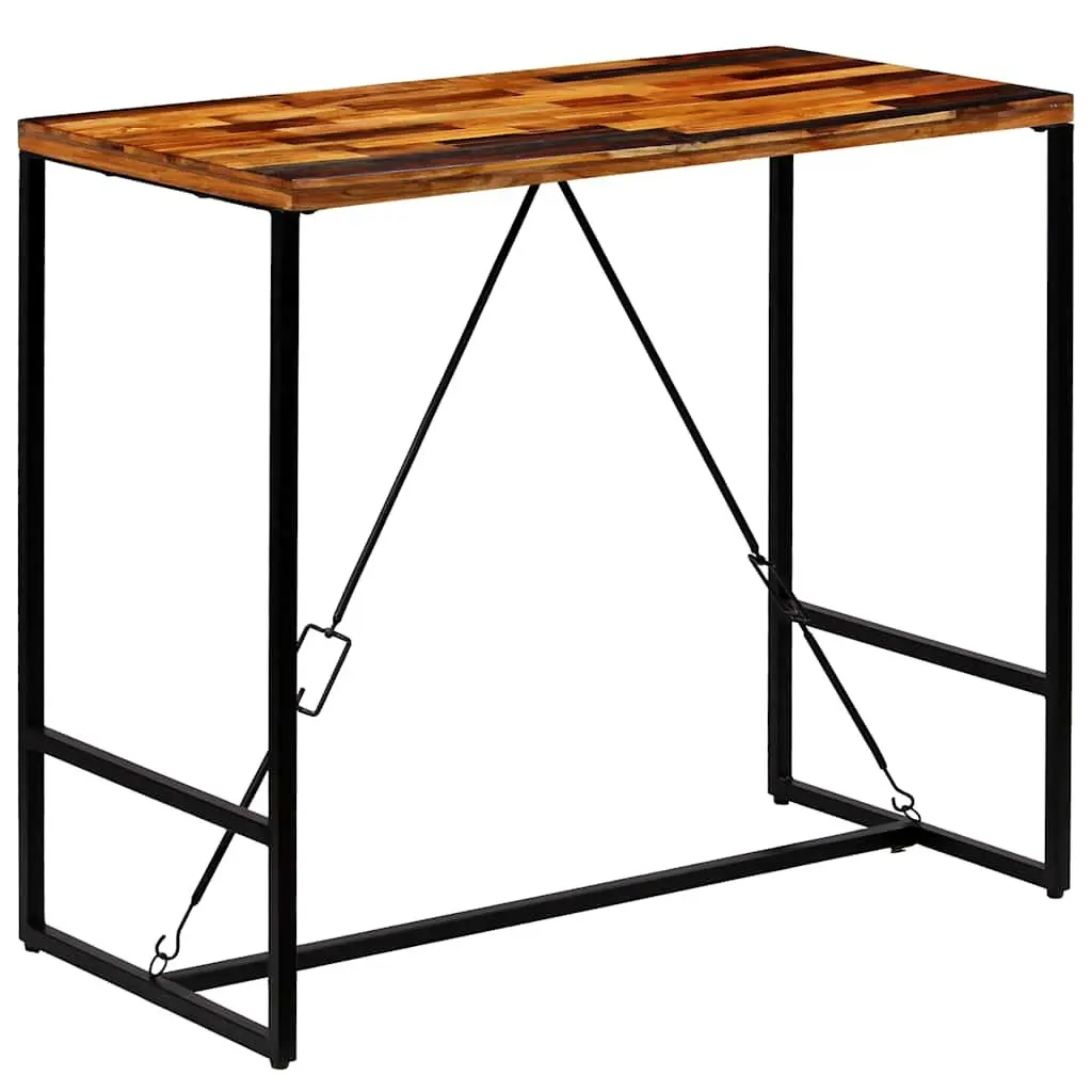 Bar Table Industrial Style Solid Reclaimed Wood Kitchen Dining Room Furniture