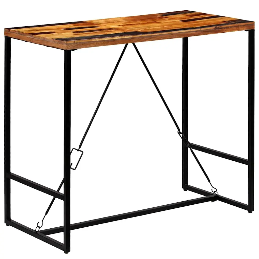 Bar Table Industrial Style Solid Reclaimed Wood Kitchen Dining Room Furniture