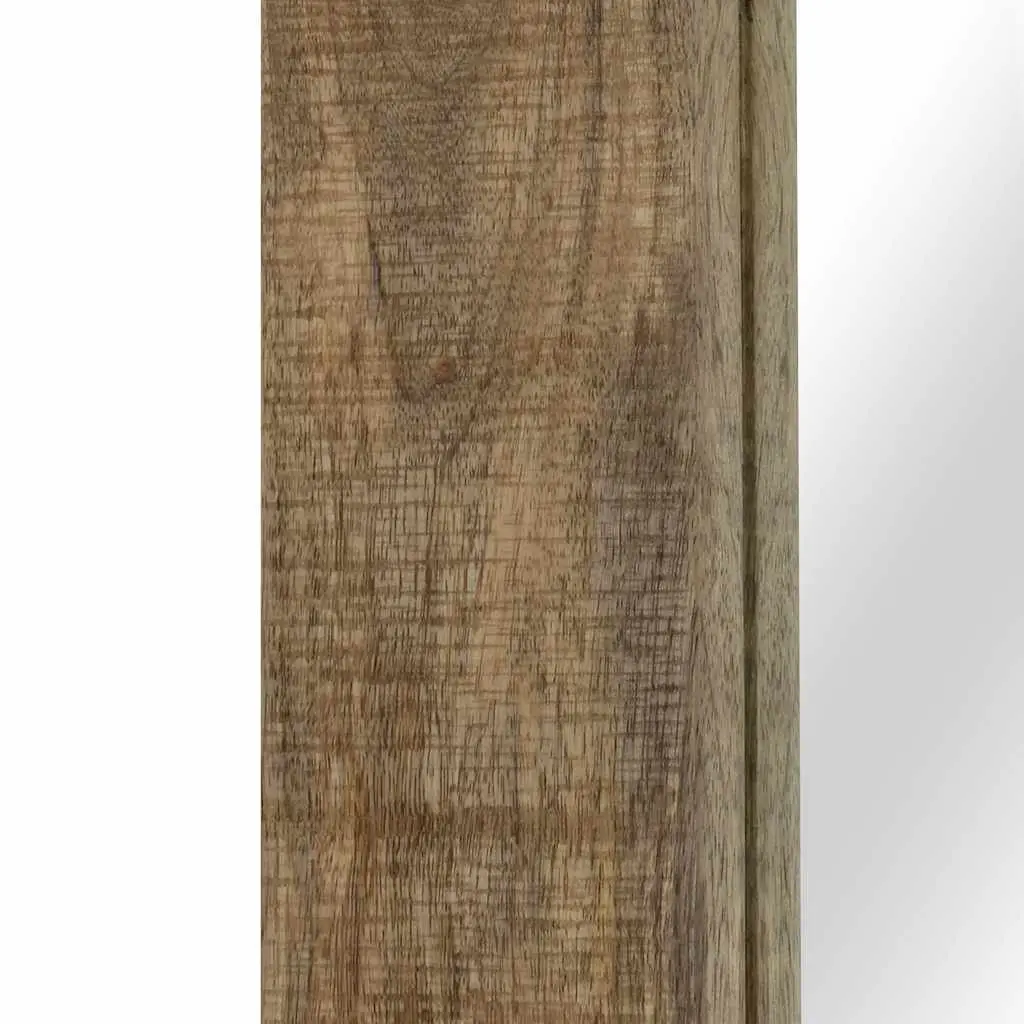 Mango Wood Frame Mirror Brown 50x110 cm Vintage Style Wall Decor for Hallway Bathroom