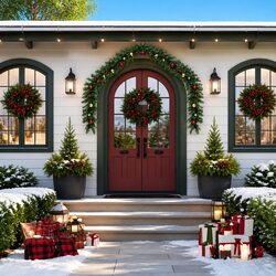 Reliable Christmas Garland with 5m of Cheerful Lights