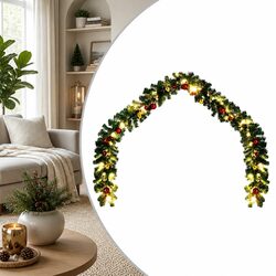 Value-Focused 20m Christmas Garland with LED Lights