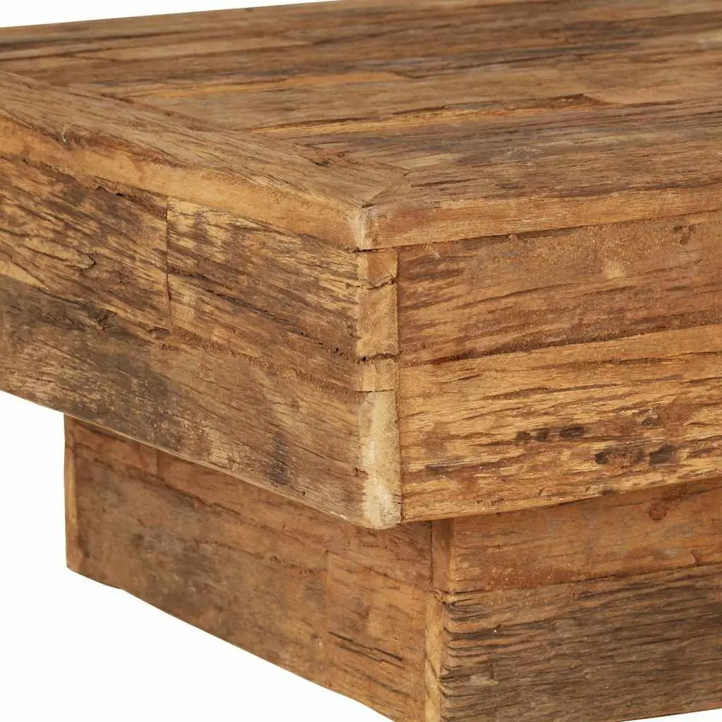 Coffee Table Vintage Retro Solid Reclaimed Wood 70x70x30cm Brown