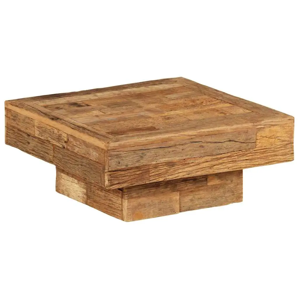 Coffee Table Vintage Retro Solid Reclaimed Wood 70x70x30cm Brown