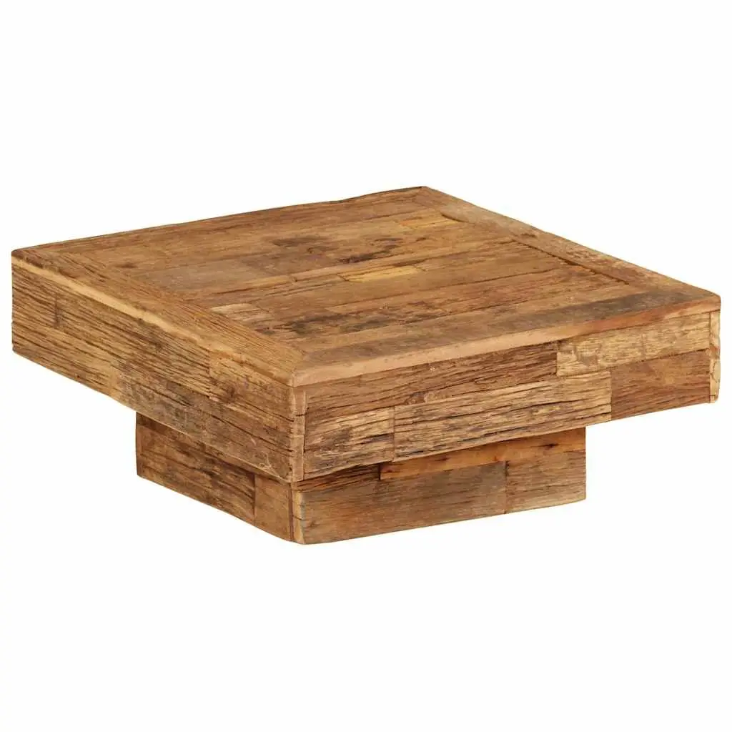 Coffee Table Vintage Retro Solid Reclaimed Wood 70x70x30cm Brown
